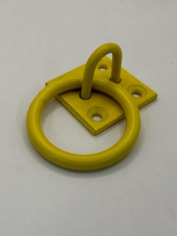 Yellow Powder Coated Ring on Plate